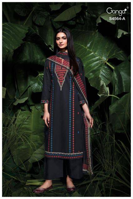 Ganga aaeva 4564 dress material factory in Gujarat